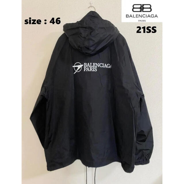 Balenciaga(バレンシアガ)の21SS【新品】BALENCIAGA ロゴ プリント ウインドブレーカー メンズのジャケット/アウター(ナイロンジャケット)の商品写真