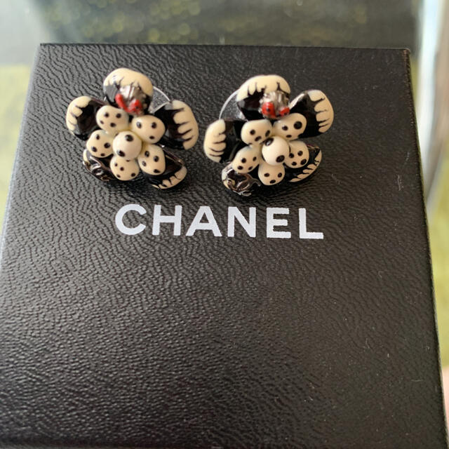 [USED/]CHANEL シャネル ピアス ココマーク てんとう虫 04P シルバー  tdc-001594-4d