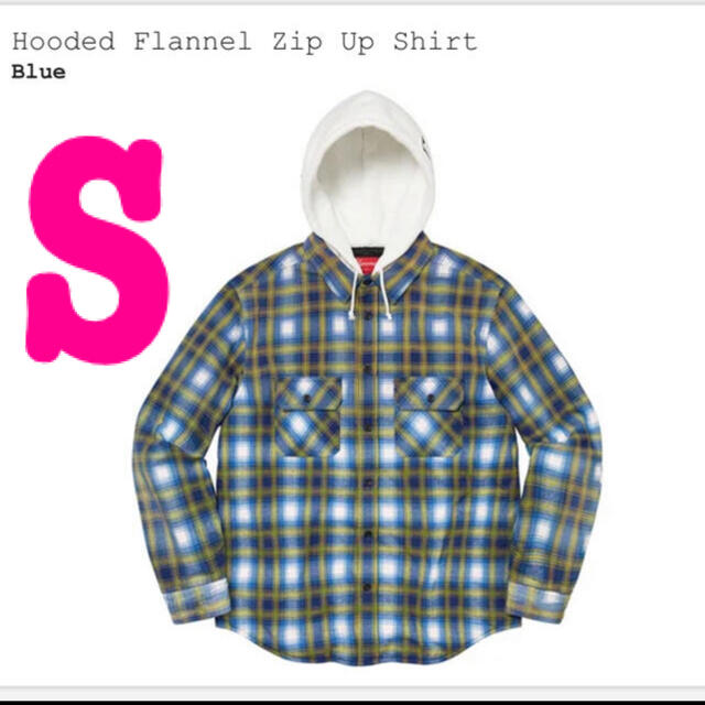 Supreme Hooded Flannel Zip Up Shirt Blue