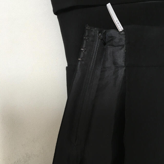 CELINE ウール/カシミヤ/シルクオーガンジープリーツスカート 黒