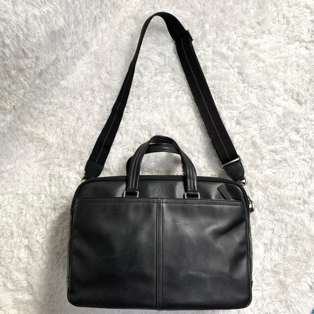 COACH(コーチ)の【極美品】コーチ　レキシトン　2way レザー　ビジネスバッグ　大容量　ブラック メンズのバッグ(ビジネスバッグ)の商品写真