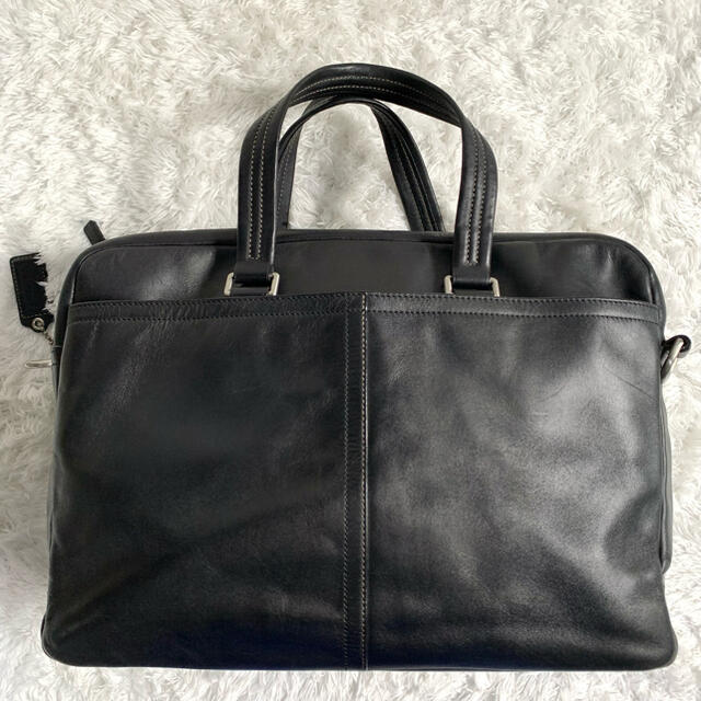 COACH(コーチ)の【極美品】コーチ　レキシトン　2way レザー　ビジネスバッグ　大容量　ブラック メンズのバッグ(ビジネスバッグ)の商品写真