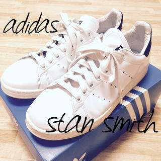 アディダス(adidas)のadidas STANSMITH ホワイトブラック／スタンスミスレザー24.5(スニーカー)