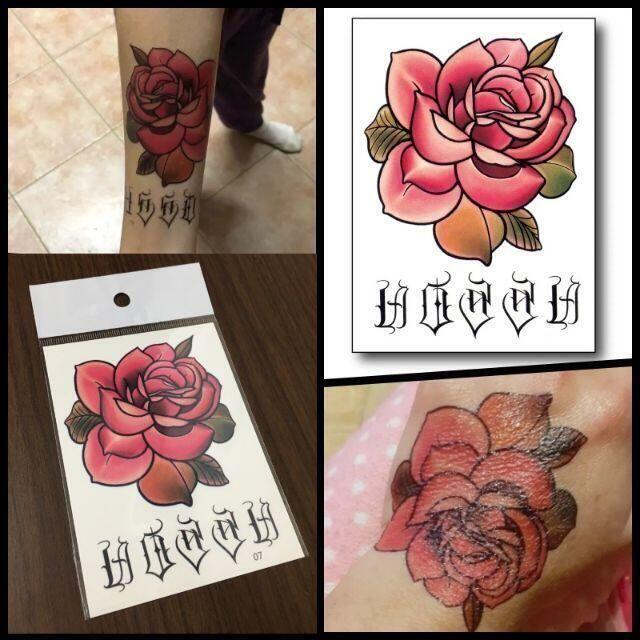 カラー薔薇a】tattoo フェイクタトゥー ハンド 手 526の通販 by フコタキ's shop｜ラクマ