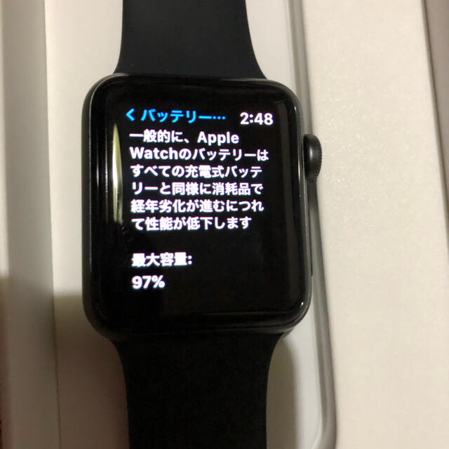 Apple Watch(アップルウォッチ)のApple Watch3 38mmアップルウォッチ 97%美品 メンズの時計(腕時計(デジタル))の商品写真