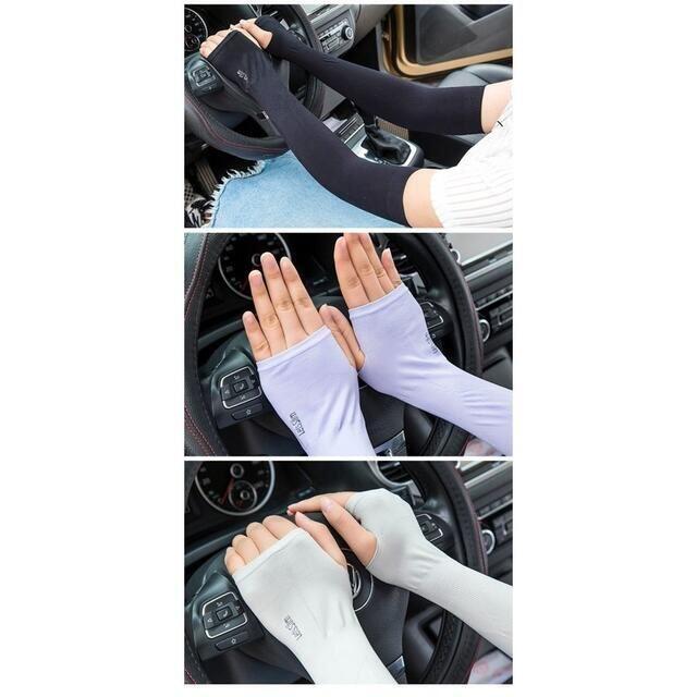 アームカバー レディース UVカット 紫外線対策 ひんやり 冷感 レディースのファッション小物(手袋)の商品写真