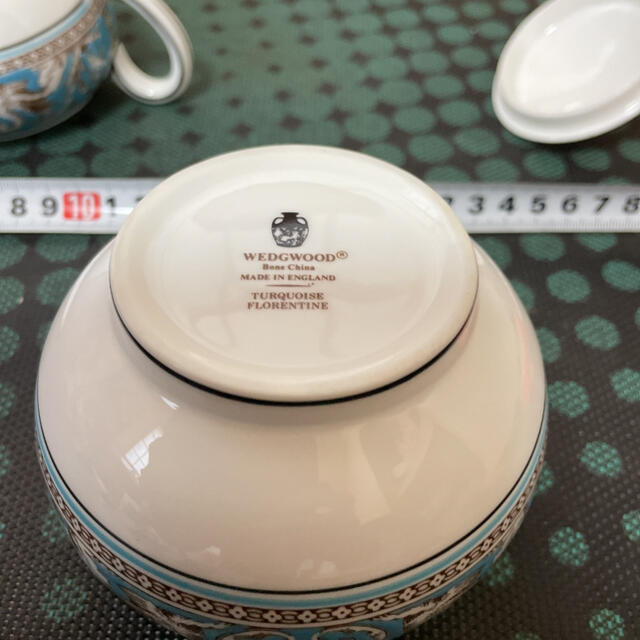 WEDGWOOD(ウェッジウッド)のウェッジウッド  フロレンティーンターコイズ　シュガーポット＆クリーマー　セット インテリア/住まい/日用品のキッチン/食器(食器)の商品写真