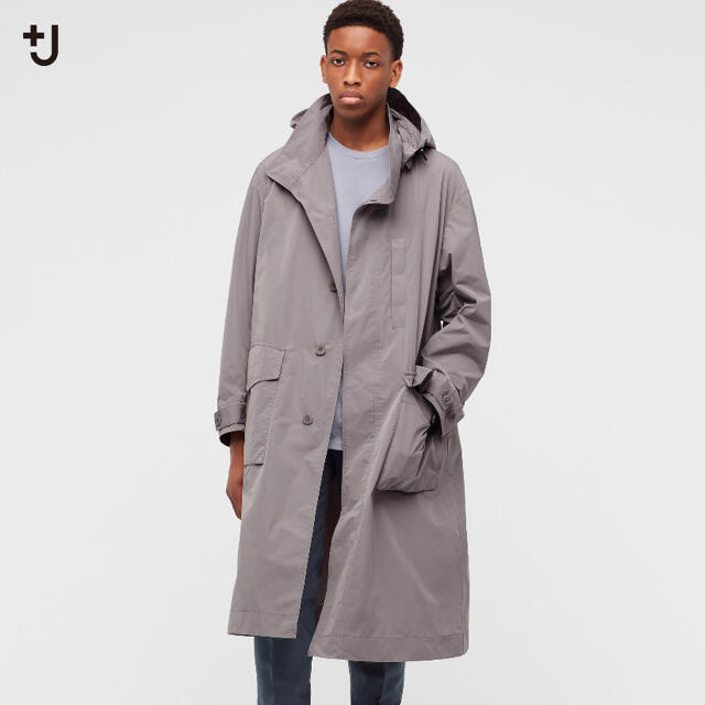最終決算 UNIQLO - ロングコート +J】オーバーサイズフーデッド