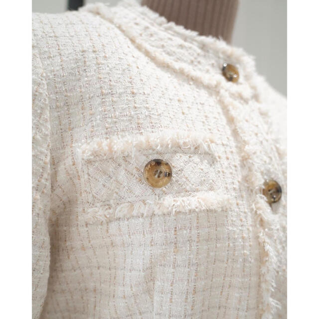 Herlipto Cotton-blendBleltedtweedJacketの通販 by ユウキ's shop｜ラクマ