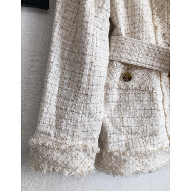 Herlipto Cotton-blendBleltedtweedJacketの通販 by ユウキ's shop｜ラクマ