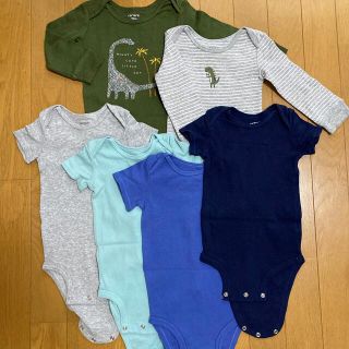 カーターズ(carter's)の12M ロンパース6枚セット(長袖2、半袖4)(ロンパース)