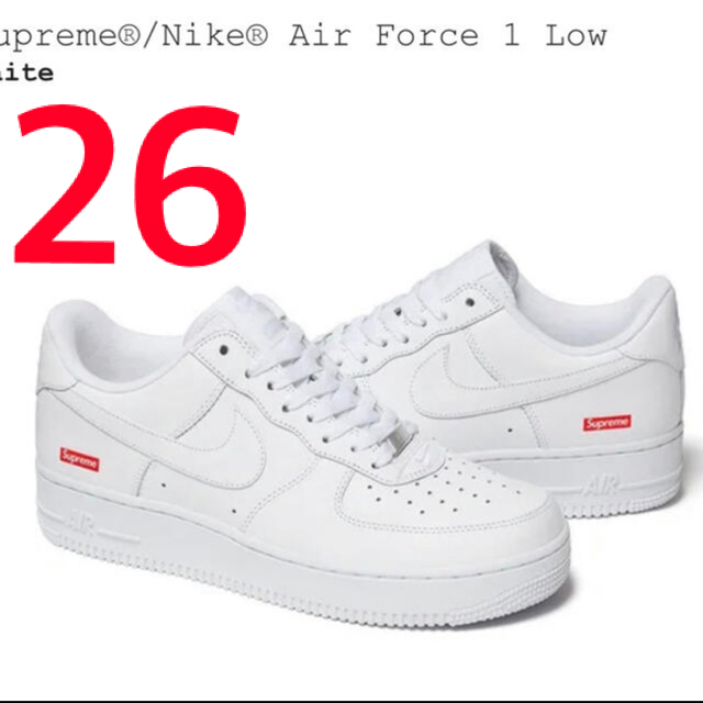 SUPREME NIKE AIR FORCE 1 LOW 白26 新品 | www.jarussi.com.br