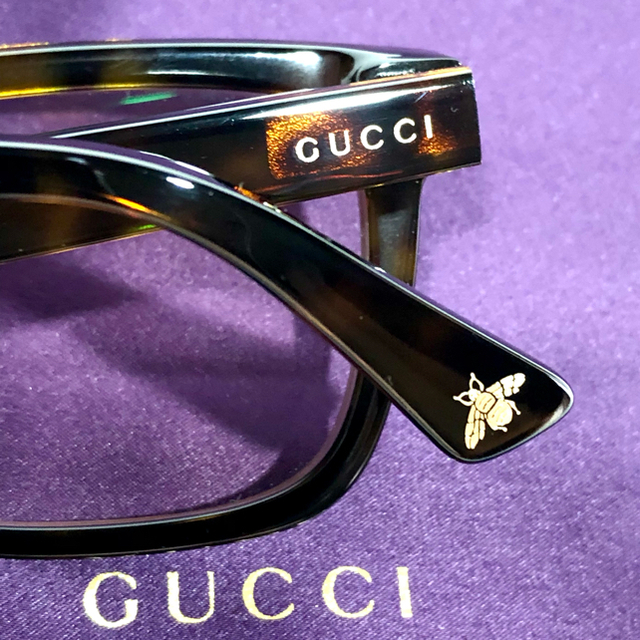 Gucci(グッチ)の売約済　グッチ　度付きメガネ　セルフレーム　蜂　鼈甲/グッチ　眼鏡　度付き　蜂 メンズのファッション小物(サングラス/メガネ)の商品写真