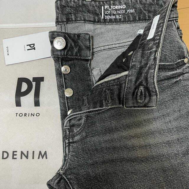 新品未使用 PT TORINO DENIM PTトリノ ブラックデニム - デニム/ジーンズ