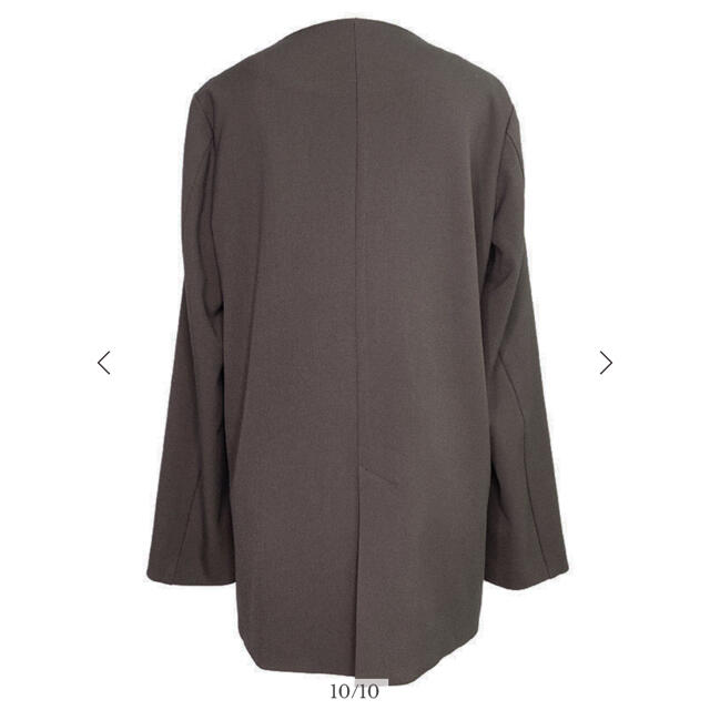 スリットスリーブノーカラージャケット　anuans レディースのジャケット/アウター(テーラードジャケット)の商品写真