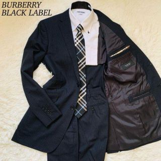 バーバリーブラックレーベル(BURBERRY BLACK LABEL)のバーバリーブラックレーベル  シングル セットアップスーツ ブラック L(セットアップ)