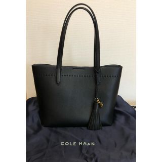 コールハーン(Cole Haan)のコールハーン　レザートートバッグ　黒　(トートバッグ)