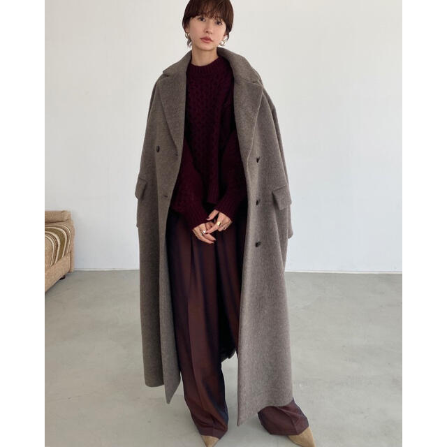 ジャケット/アウター【CLANE】DOUBLE WOOL LONG COAT