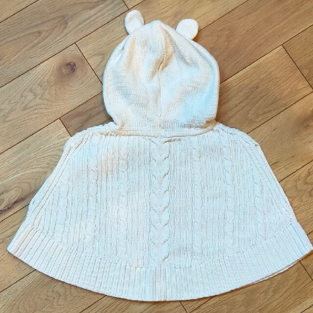 babyGAP(ベビーギャップ)のベビーギャップ くま ポンチョ キッズ/ベビー/マタニティのキッズ服女の子用(90cm~)(カーディガン)の商品写真