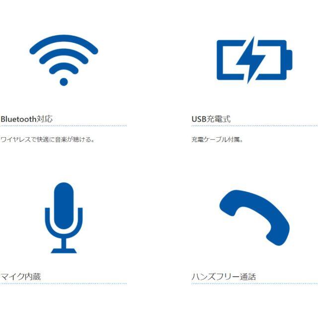 ワイヤレスイヤホン EP-04 KABE-004B Bluetooth スマホ/家電/カメラのオーディオ機器(ヘッドフォン/イヤフォン)の商品写真