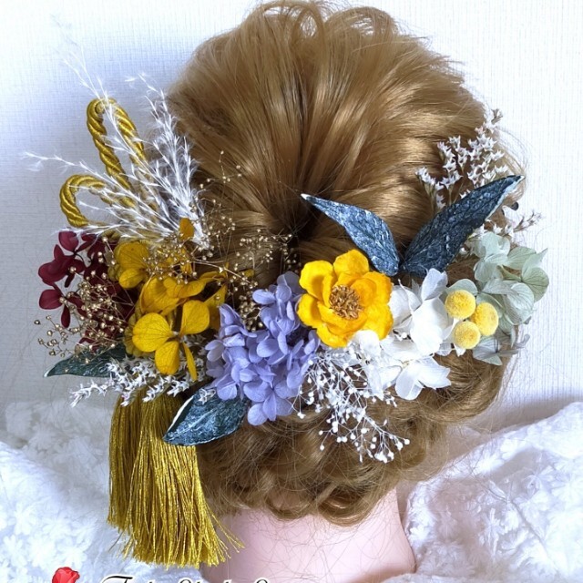 ♥再販 成人式 前撮り 結婚式 ドライフラワー 髪飾り ヘアアクセサリー - www.schiu.com