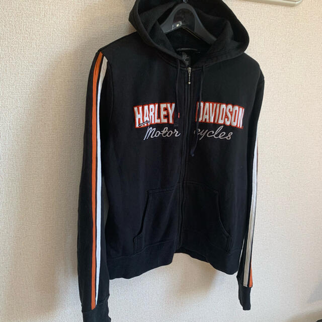 Harley Davidson(ハーレーダビッドソン)のHarley Davidson ハーレーダビッドソン　フードパーカー　レディース レディースのトップス(パーカー)の商品写真