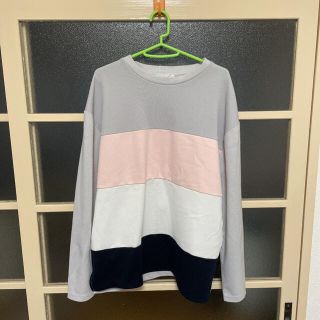 ライトオン(Right-on)のパネル切り替えカットソー Lサイズ 美品(Tシャツ/カットソー(七分/長袖))