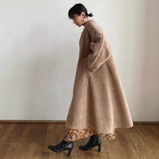 CLANE クラネ FLARE FUR COAT フレアファーコート-