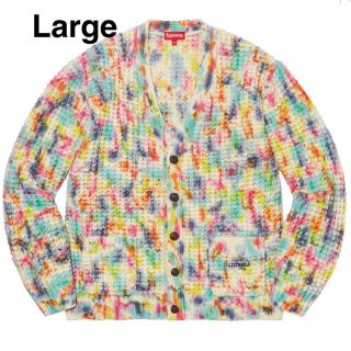 シュプリーム(Supreme)の【L】Supreme Waffle Knit Cardigan TieDye (カーディガン)