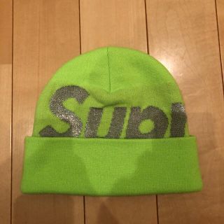 シュプリーム(Supreme)の【新品未使用】Supreme Big Logo ビーニー ブライトグリーン(ニット帽/ビーニー)