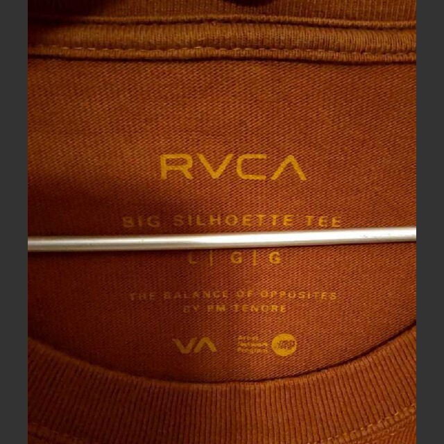 RVCA(ルーカ)の美品　ルーカ　ロンT 　スウェット　L 茶色 メンズのトップス(Tシャツ/カットソー(七分/長袖))の商品写真