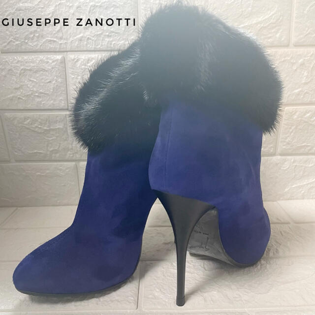 激レア GIUSEPPE ZANOTTI ヒール ミンクファー ブーティ