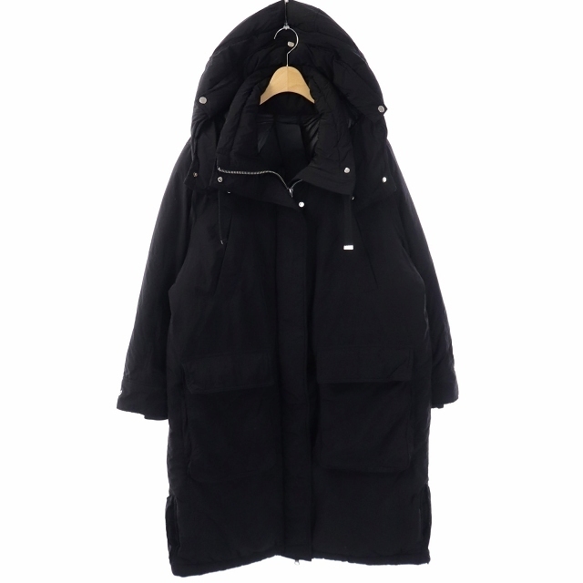 ZARA(ザラ)のザラ ZARA 中綿コート アウター ロング フード S 黒 ブラック レディースのジャケット/アウター(その他)の商品写真