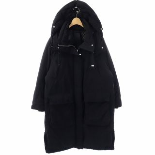 ザラ(ZARA)のザラ ZARA 中綿コート アウター ロング フード S 黒 ブラック(その他)