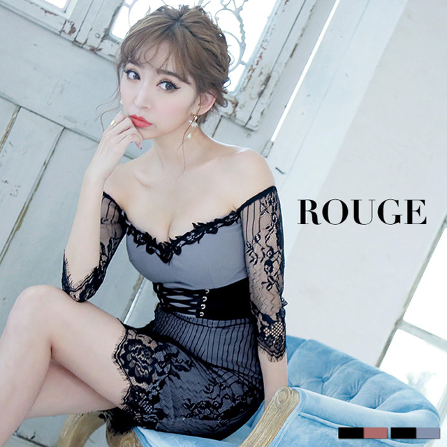 JEWELS(ジュエルズ)のROUGE♡レースアップドレス レディースのフォーマル/ドレス(ナイトドレス)の商品写真