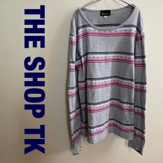 ザショップティーケー(THE SHOP TK)のTHE SHOP TK MIXPICE ボーダーカットソー　サイズＭ(Tシャツ/カットソー(七分/長袖))