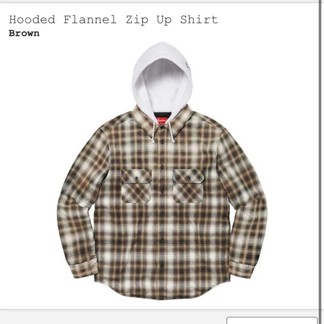 Supreme Hooded Flannel Zip Up Shirt L