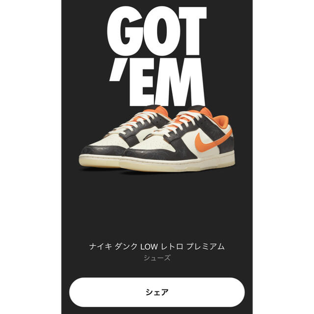 NIKE(ナイキ)のNIKE DUNK LOW PRE HALLOWEEN 27.5㎝ メンズの靴/シューズ(スニーカー)の商品写真