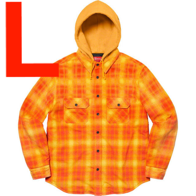 OrangeオレンジSIZESupreme Hooded Flannel Zip Up Shirt