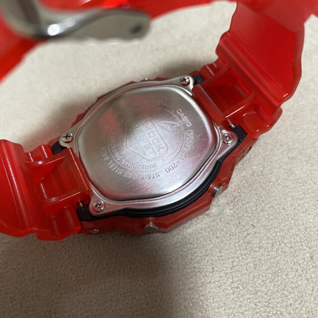 G-SHOCK(ジーショック)のGショック　レッドスケルトン　タフソーラー メンズの時計(腕時計(デジタル))の商品写真