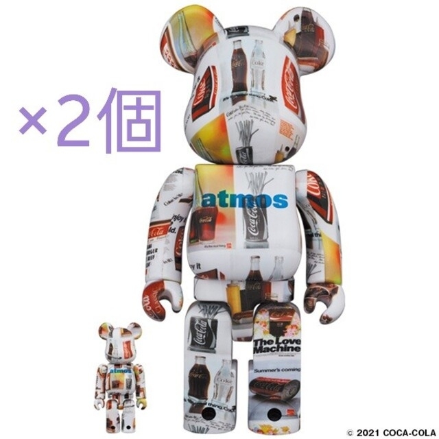 MEDICOM TOY(メディコムトイ)の2セットまとめ BE@RBRICK atmos Coca-Cola TYPE-5 エンタメ/ホビーのフィギュア(その他)の商品写真