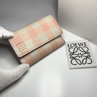 ロエベ(LOEWE)のLOEWE ロエベ　折り財布　チェック柄　(財布)