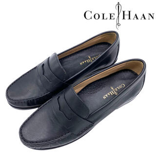 コールハーン(Cole Haan)の【美品】COLE HAAN コールハーン コインローファー 黒 22cm(ローファー/革靴)