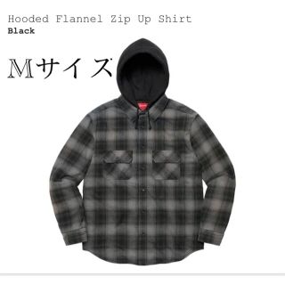 シュプリーム(Supreme)のsupreme Hooded Flannel Zip Up Shirt 黒(シャツ)