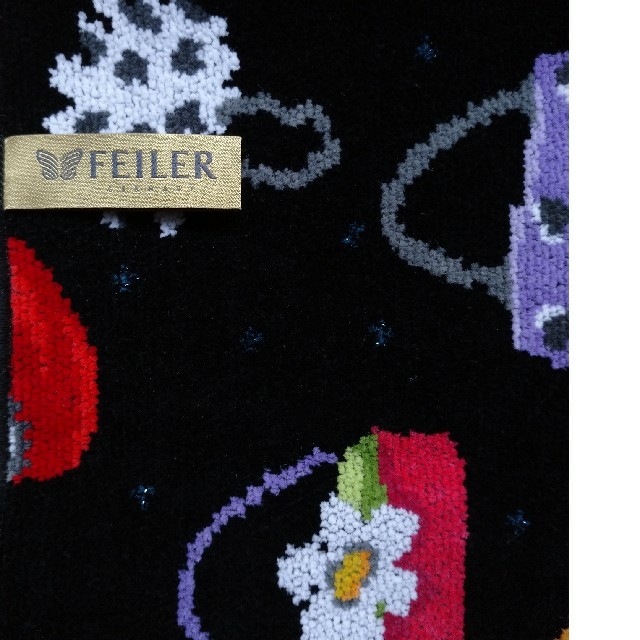 FEILER(フェイラー)の✨ FEILER ✨ フェイラー ハンカチ　クレイジーバッグ　ハンドバッグ 黒 レディースのファッション小物(ハンカチ)の商品写真
