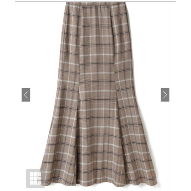 GRL グレイル　チェックマーメイドスカート　ブラウン　L レディースのスカート(ロングスカート)の商品写真
