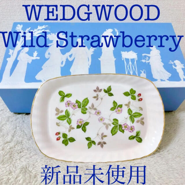 WEDGWOOD新品ウェッジウッドスクエアプレート皿カッコーワイルドストロベリー