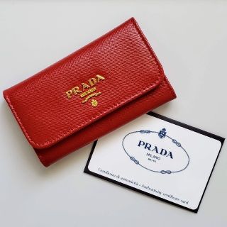 プラダ(PRADA)のプラダ PRADA キーケース FUOCO SAFFIANO METAL(キーケース)