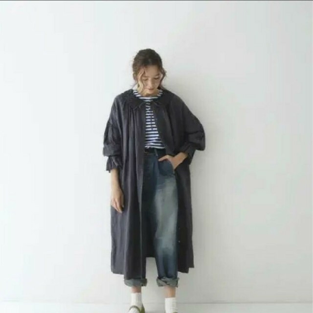 ワンピースnest robe ネストローブ レース襟2WAYスモックワンピース