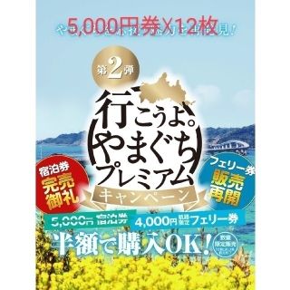 やまぐちプレミアム宿泊券【バラ売不可　12枚】(宿泊券)